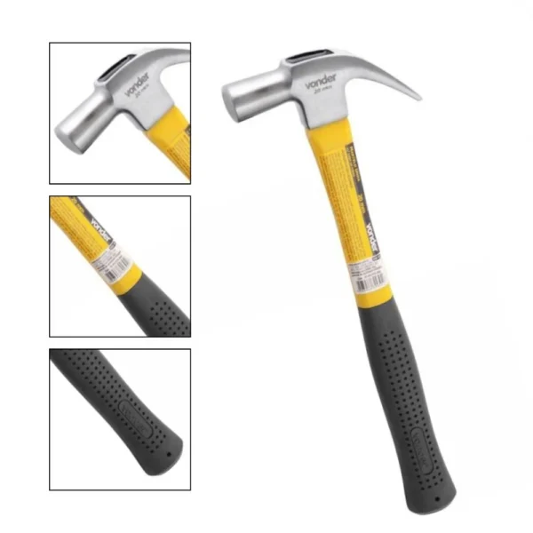 Martelo Unha 20mm com Cabo de Fibra VONDER – Resistência e Conforto em Cada Impacto! 🔨💥 - Imagem 2