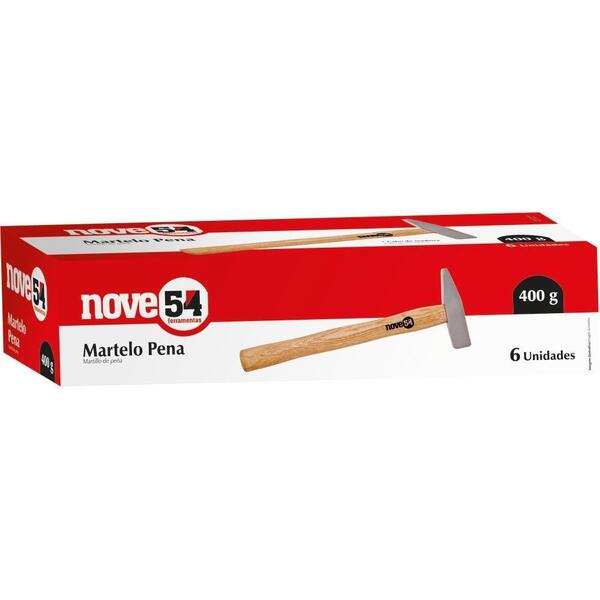 Martelo Pena 1000g Aço Forjado Cabo Madeira – NOVE54 – Força e Durabilidade para os Trabalhos Pesados! 🔨💪